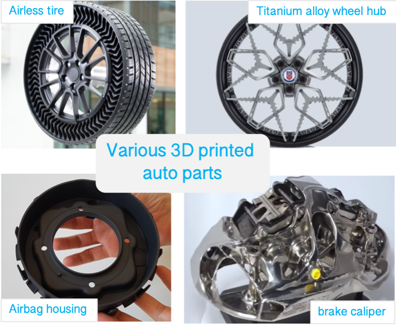 various 3d printed auto parts