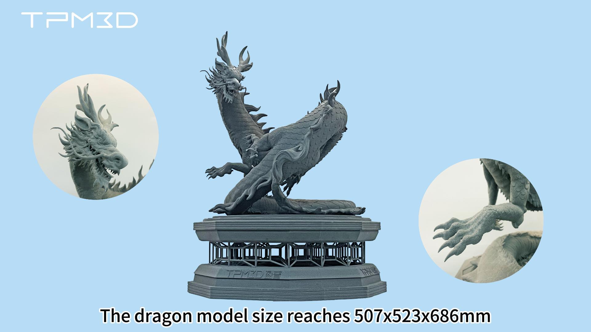 SLS printed Big Dragon model
