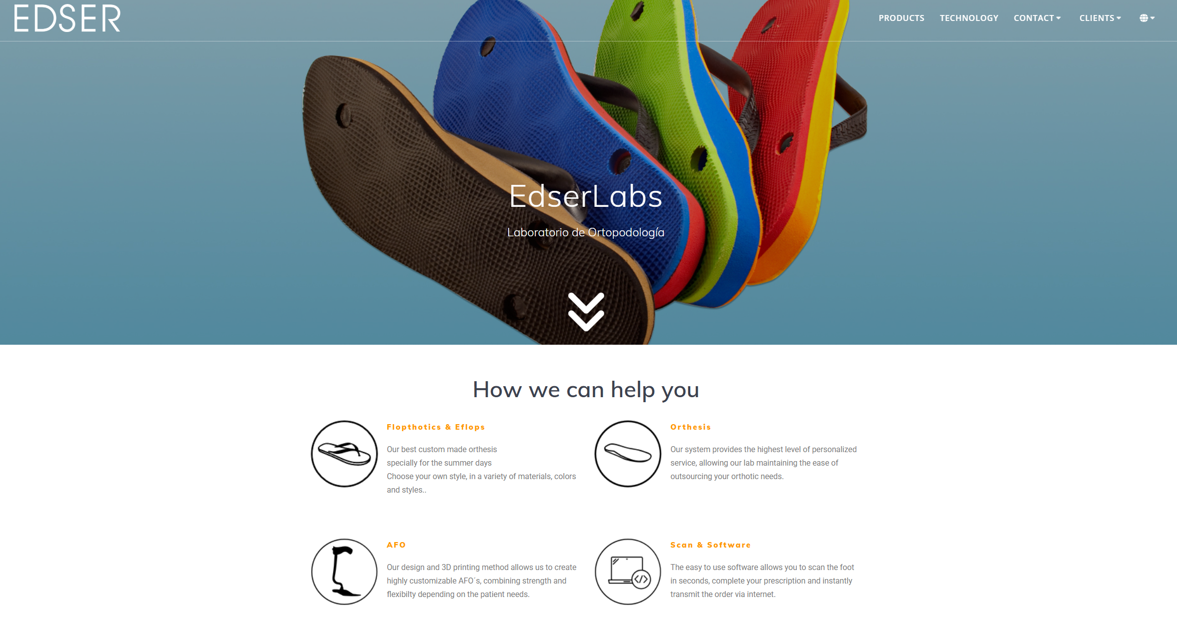 A screenshot of Edsers website