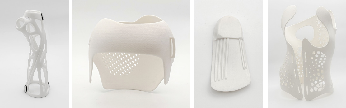 finished products produced with SLS technology