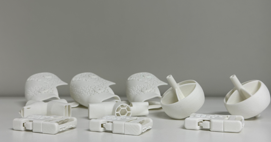 Parts printed with TPM3D PP material