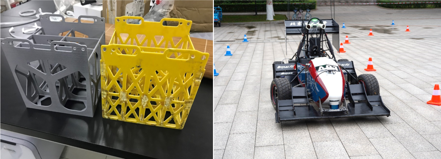 3D printed battery modules to be installed on racing cars