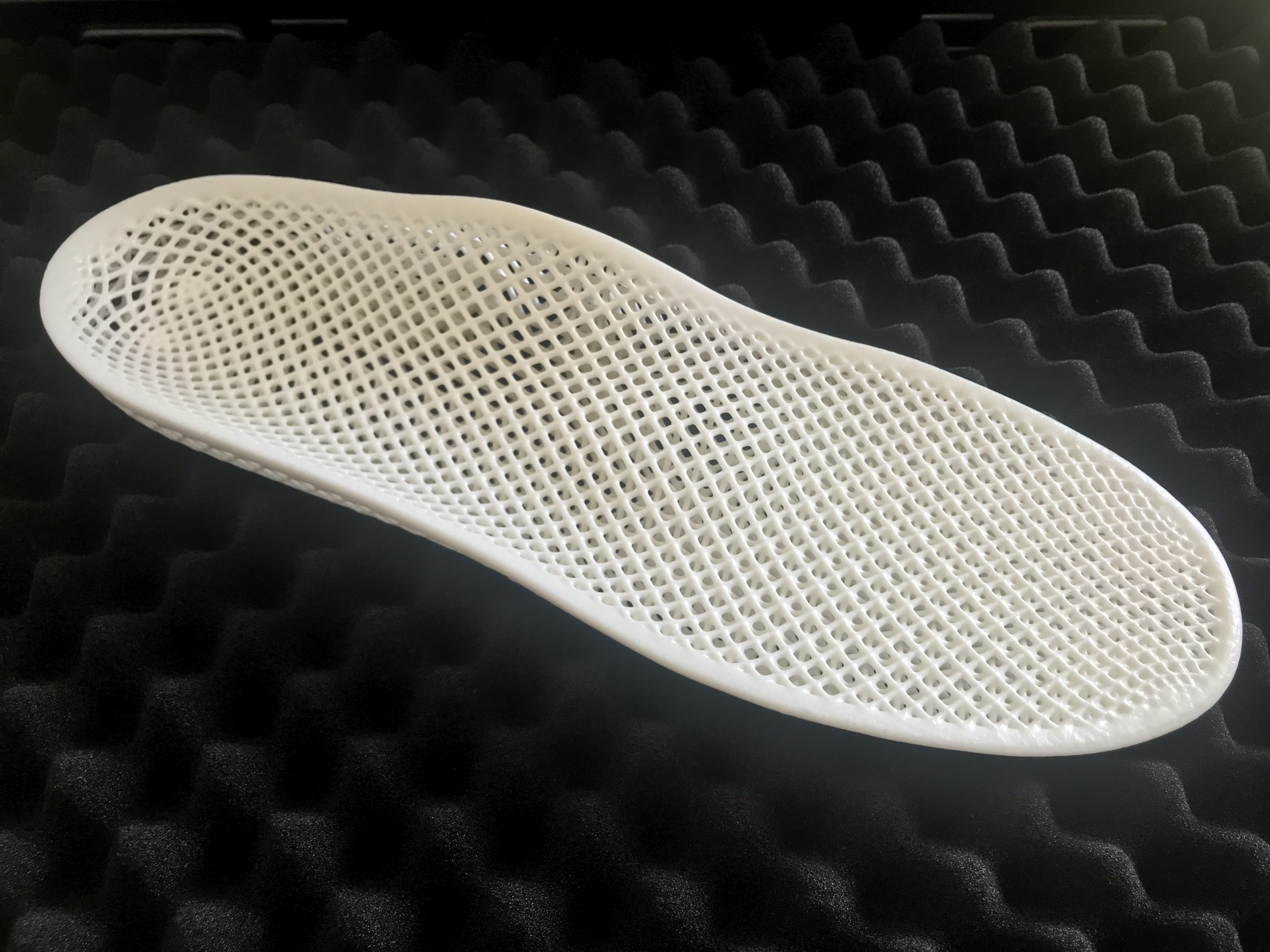 Orthotic insole printed with SLS 3D printing technology