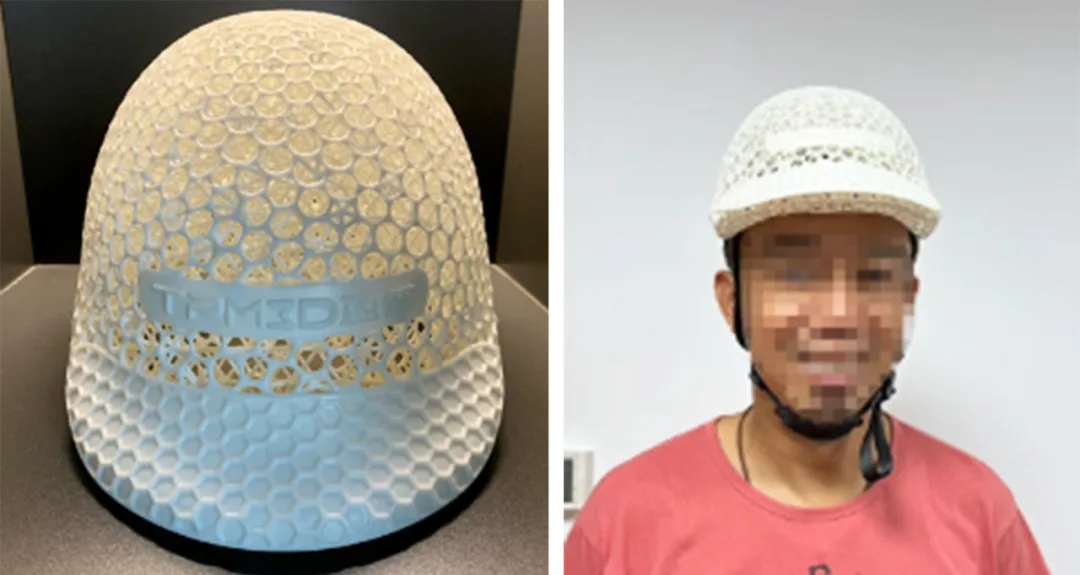 3D printed equestrian helmet fits perfectly with the rider's head