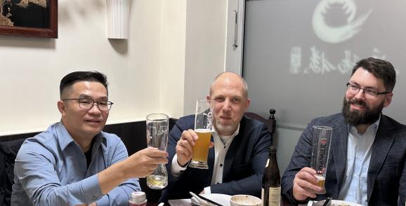TPM3D leaders having dinner with partners
