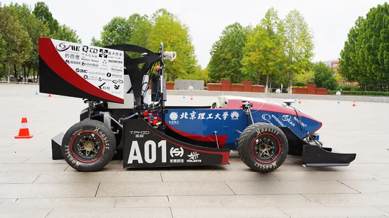 Driverless racing car designed by Beijing Institute of Technology Driverless Racing Team