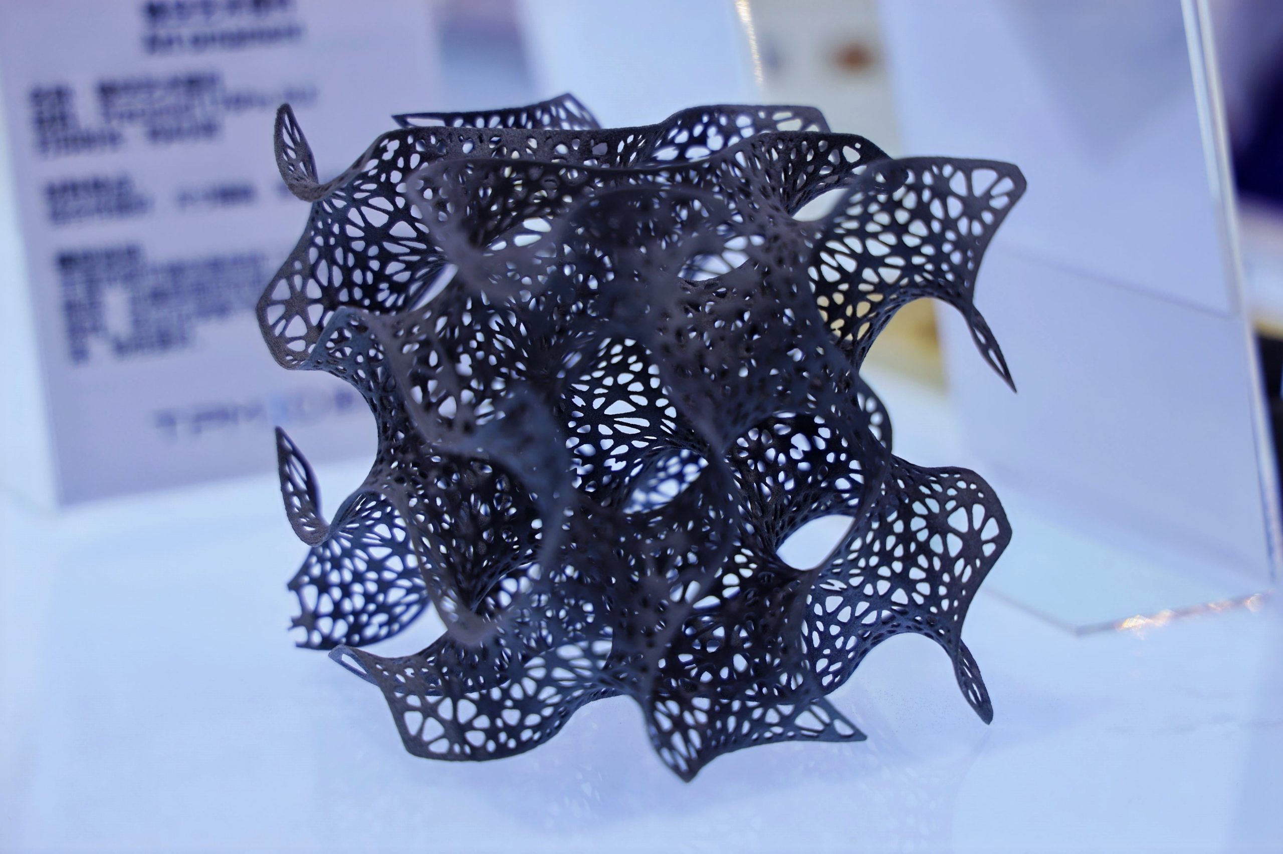 SLS 3D printed hollow structure by TPM3D, and presented at Formnext Asia Shenzhen