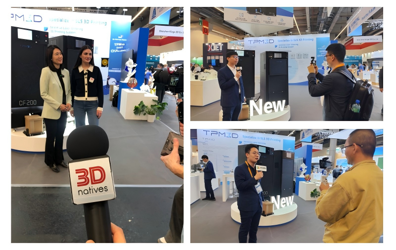 A TPM3D foi entrevistada pela 3D Natives, Voxelmatters, ALL3DP e outros veículos de mídia internacionais na Formnext 2025.