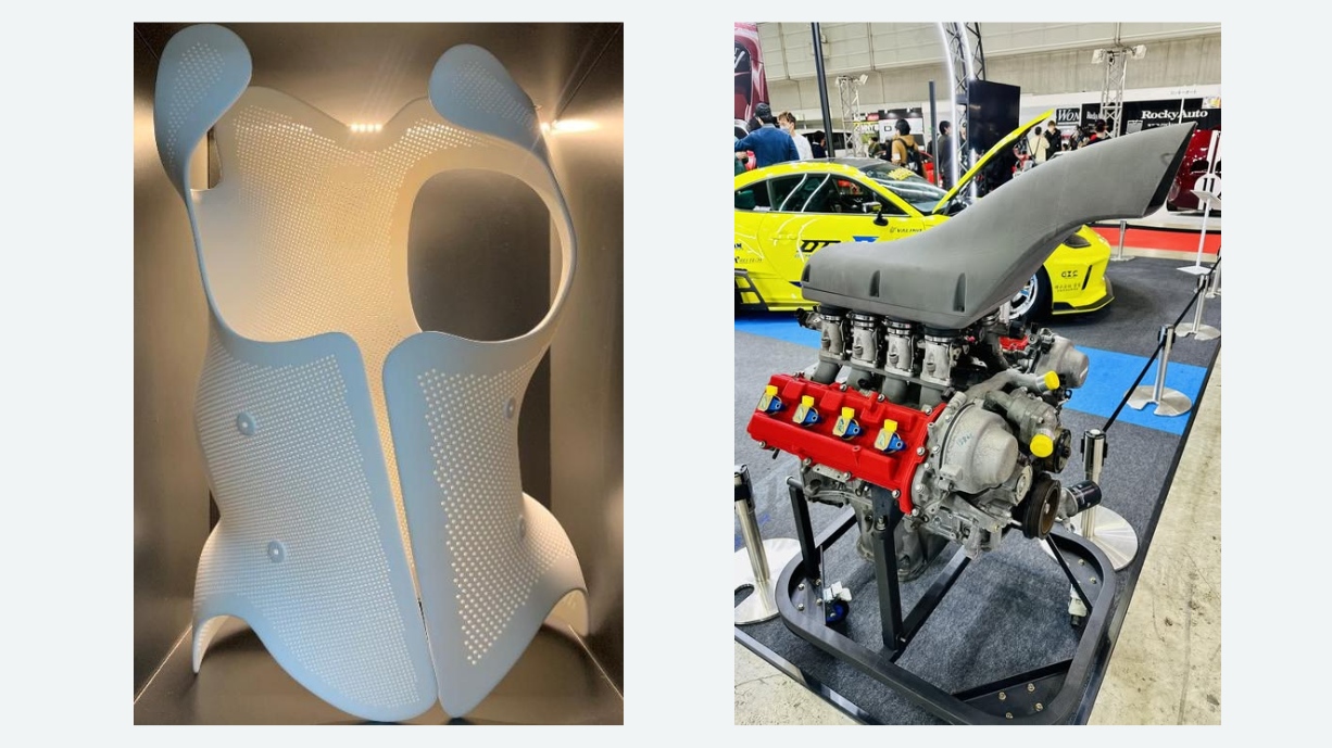 Large-format nylon SLS 3D printed parts produced by TPM3D P550DL system
