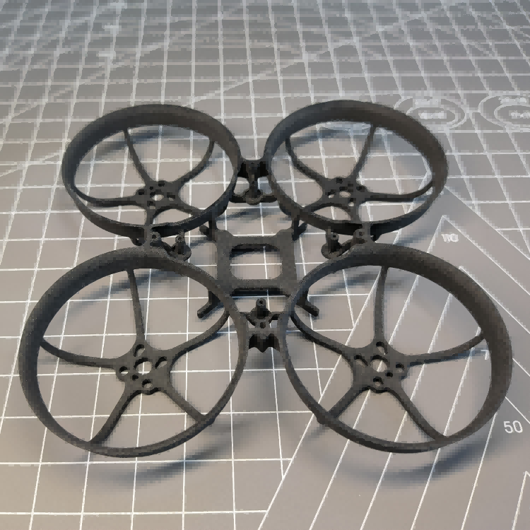 3D printed small quadrotor UAV frame with Nylon 11 material Precimid1180 BLK 1