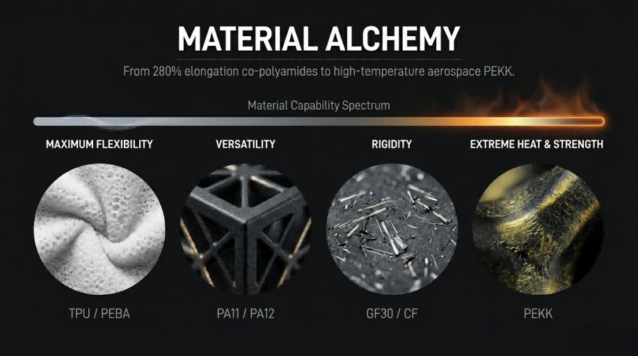 TPM3D has developed a robust portfolio of Precimid powders tailored for specific stresses