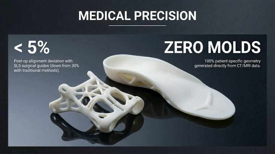 Medical Orthotics and Prosthetics printed with SLS 3D printing technology
