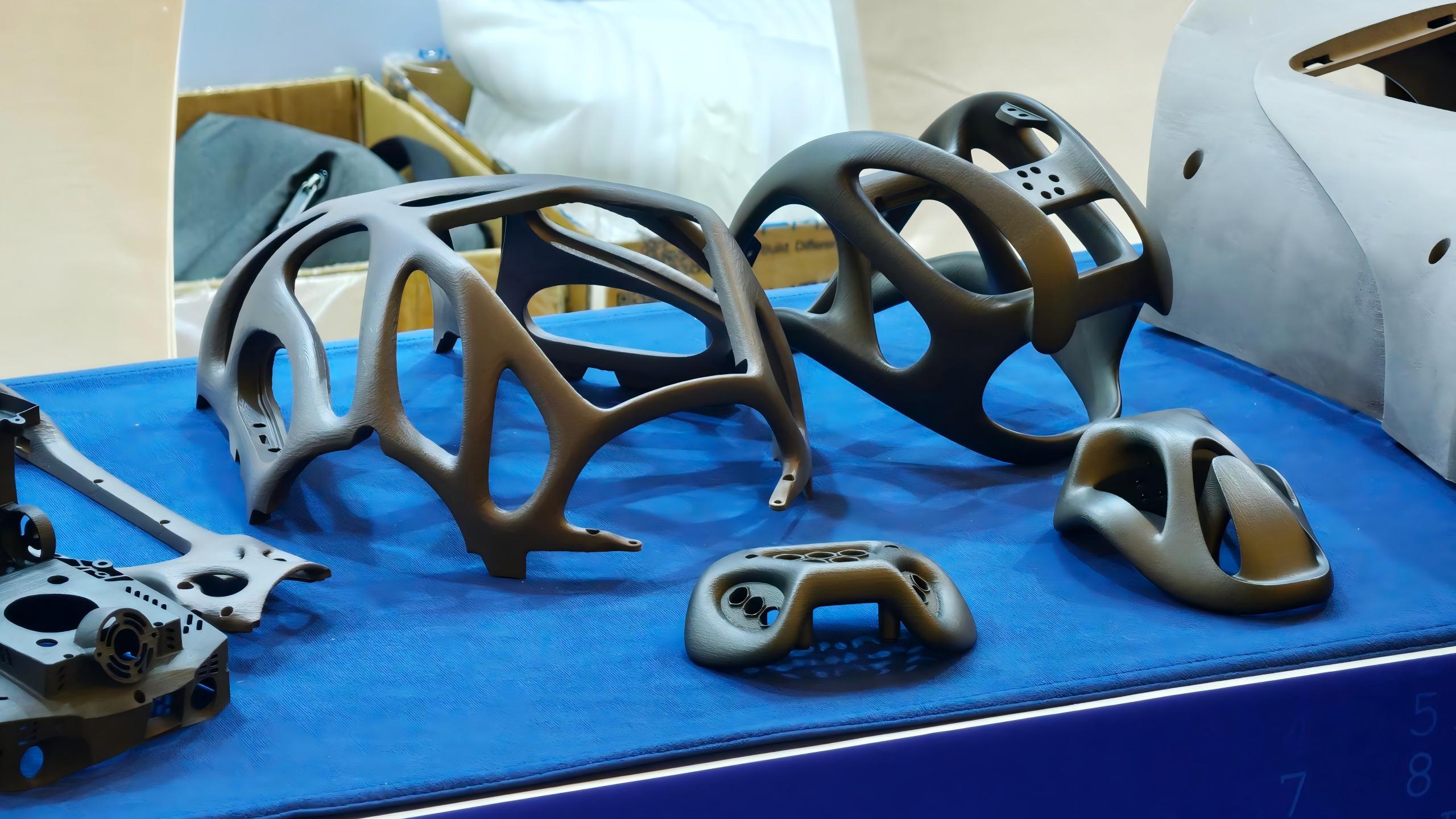SLS 3D printed humanoid robot structural parts topology optimized structures lightweight design