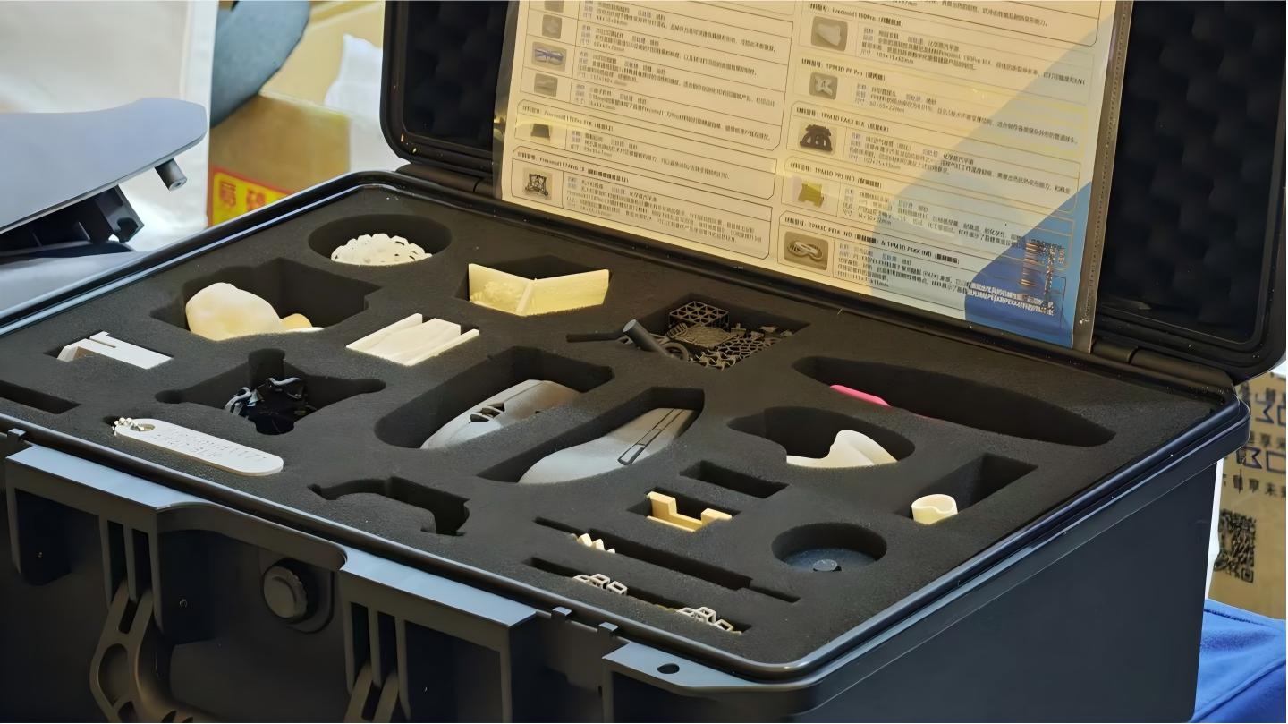 SLS 3D printed parts using diverse materials including PA11, PA12, PP, TPU, PEEK, PEKK and more
