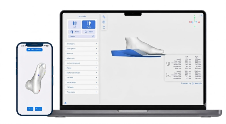 AI powered digital orthotics design software HDPM