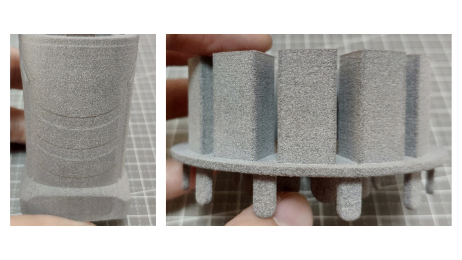 Sidewalls of SLS 3D printed parts