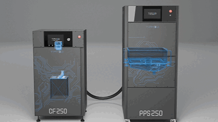PPS250 powder mixing and feeding process